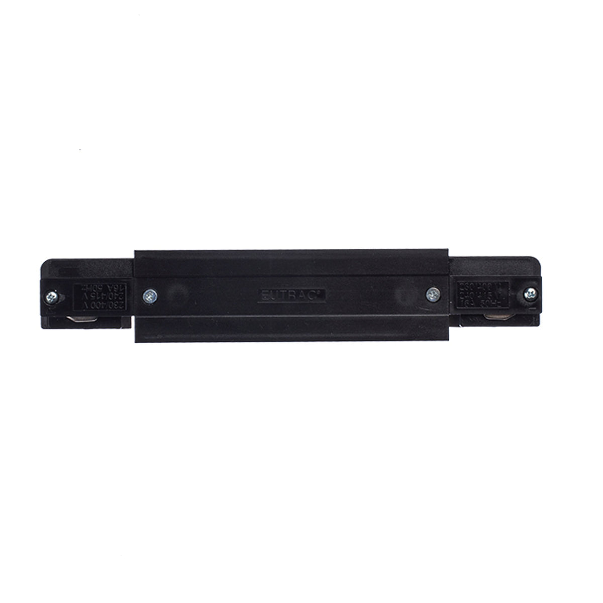 RENDL 3-circuit track system EUTRAC straight connector with feed-in black 230V  R11321 2