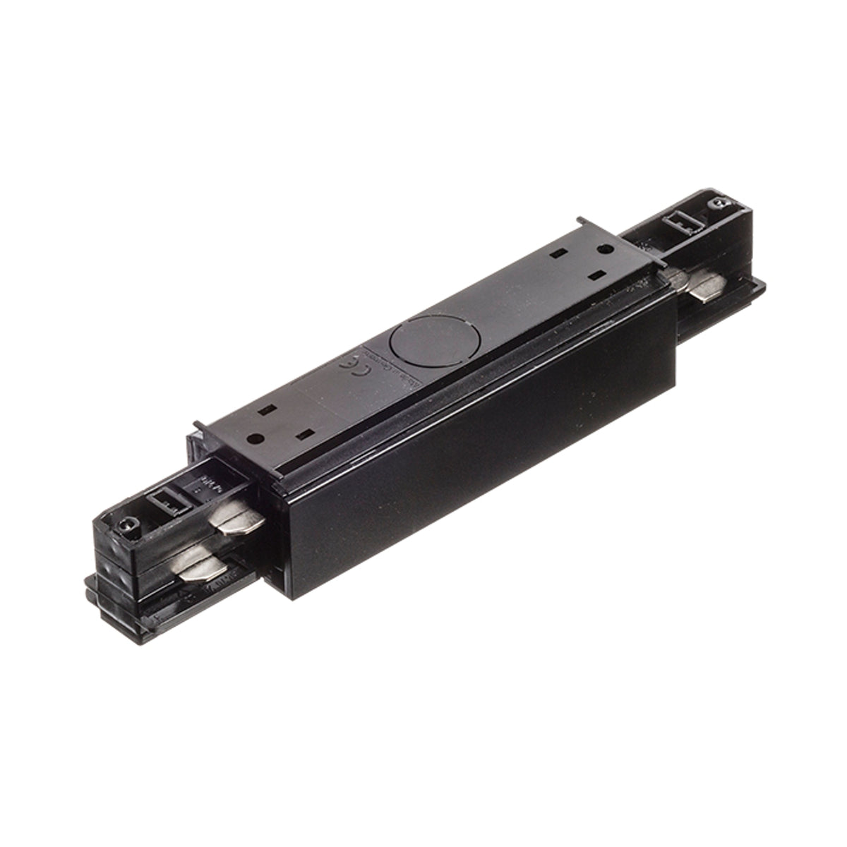 RENDL 3-circuit track system EUTRAC straight connector with feed-in black 230V  R11321 3