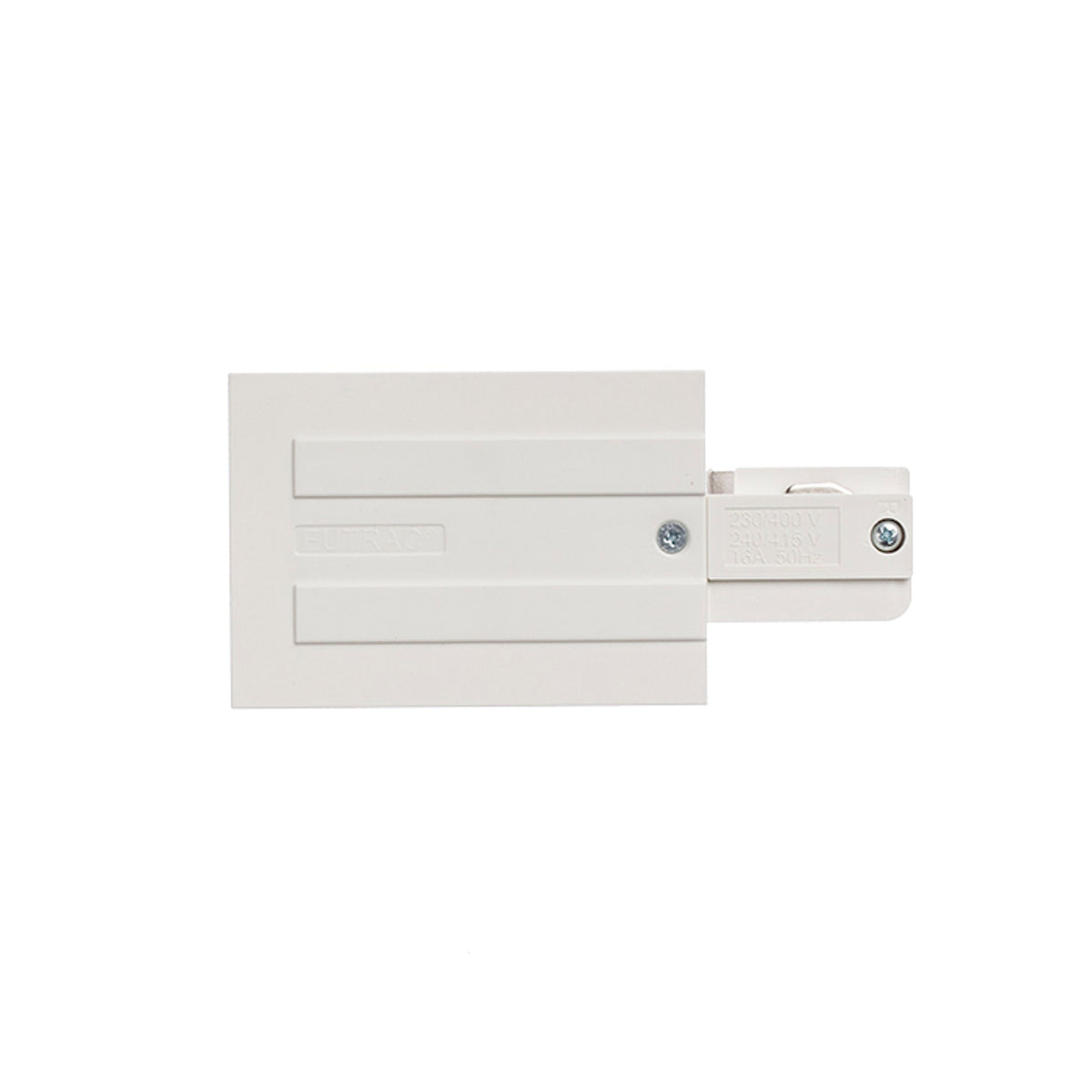 RENDL 3-circuit track system EUTRAC feed-in for recessed 3-circuit tracks, polarity left white  230V  R11342 4