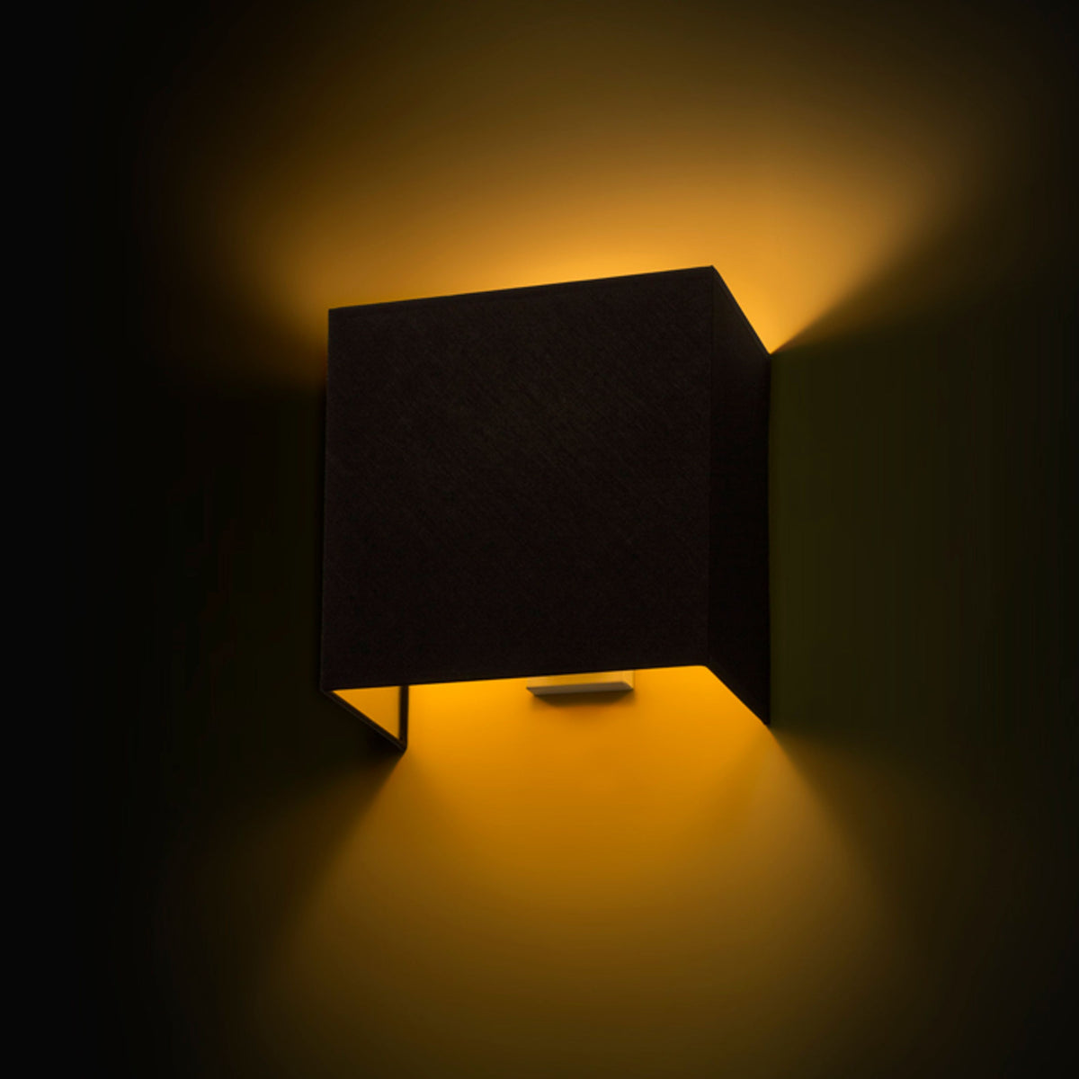 RENDL wall lamp LOPE W 25/14 wall  Polycotton black/golden foil 230V LED E27 15W R11365 6