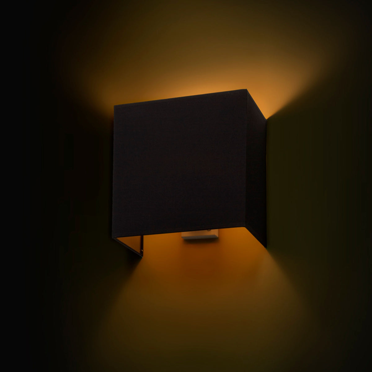 RENDL wall lamp LOPE W 25/14 wall  Polycotton black/copper foil 230V LED E27 15W R11377 5