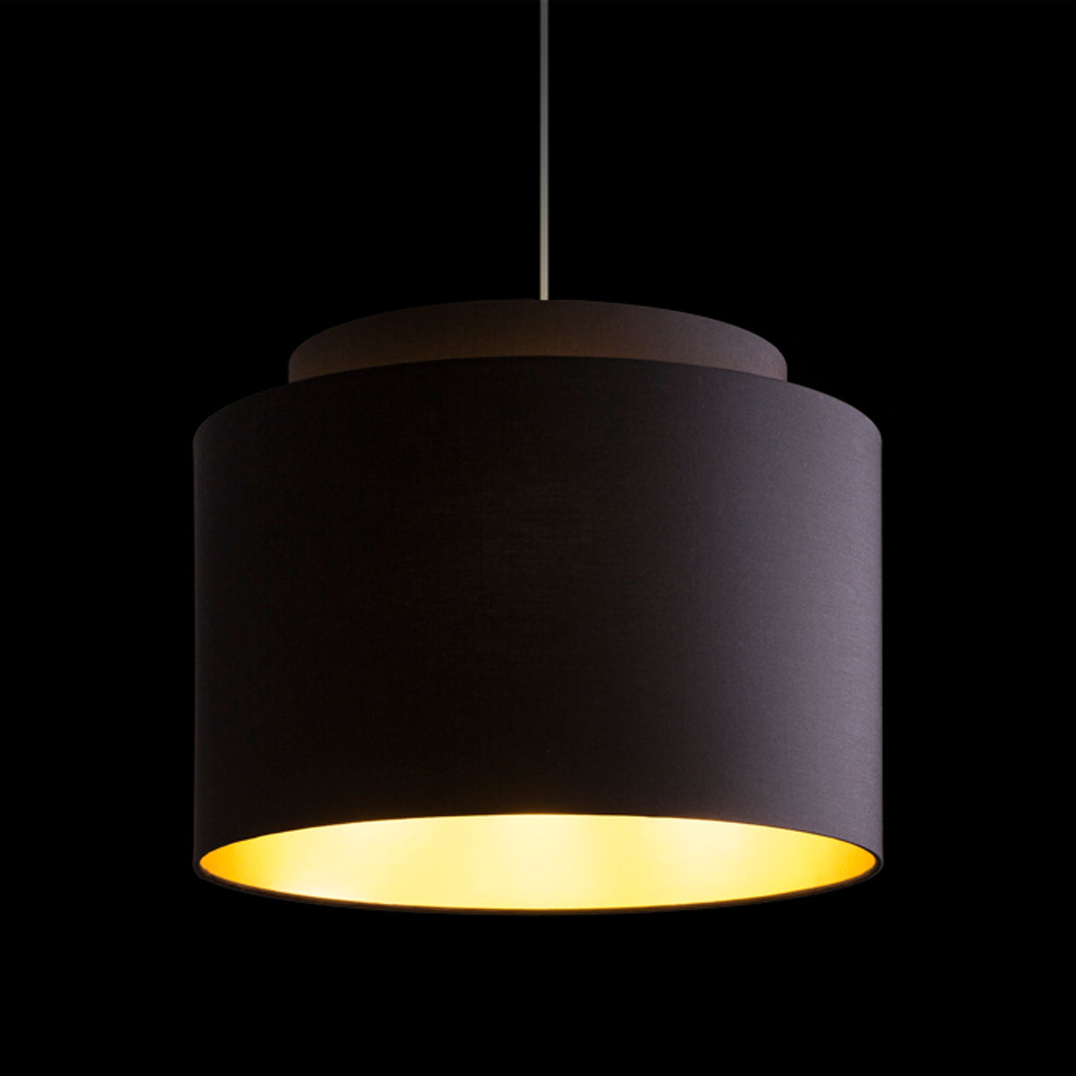 RENDL shades, shade bases, pendent sets DOUBLE 40/30 shade Polycotton black/golden foil max. 23W R11461 3