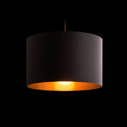 RENDL shades, shade bases, pendent sets RON 40/25 shade Polycotton black/copper foil max. 23W R11481 5