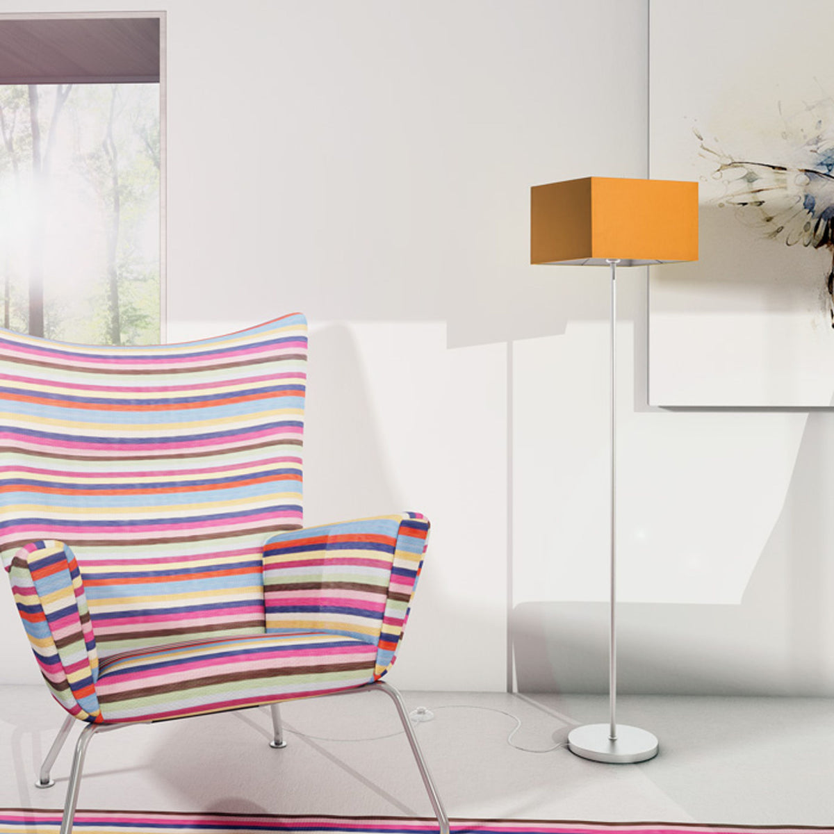RENDL Outlet TEMPO 30/19 shade Chintz orange/white PVC max. 23W R11524 7