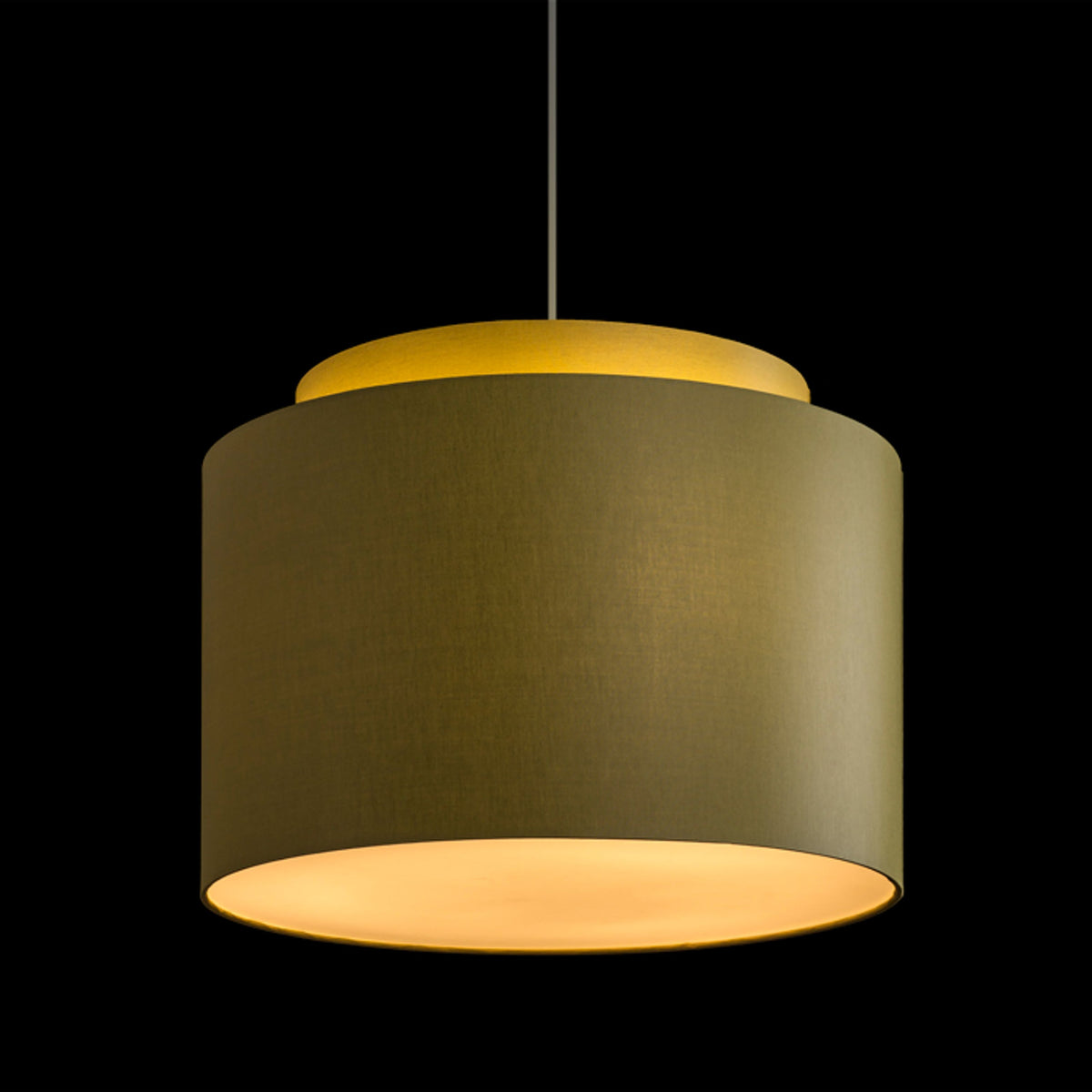 RENDL shades, shade bases, pendent sets DOUBLE 40/30 shade  Chintz olive/silverfoil  max. 23W R11535 3
