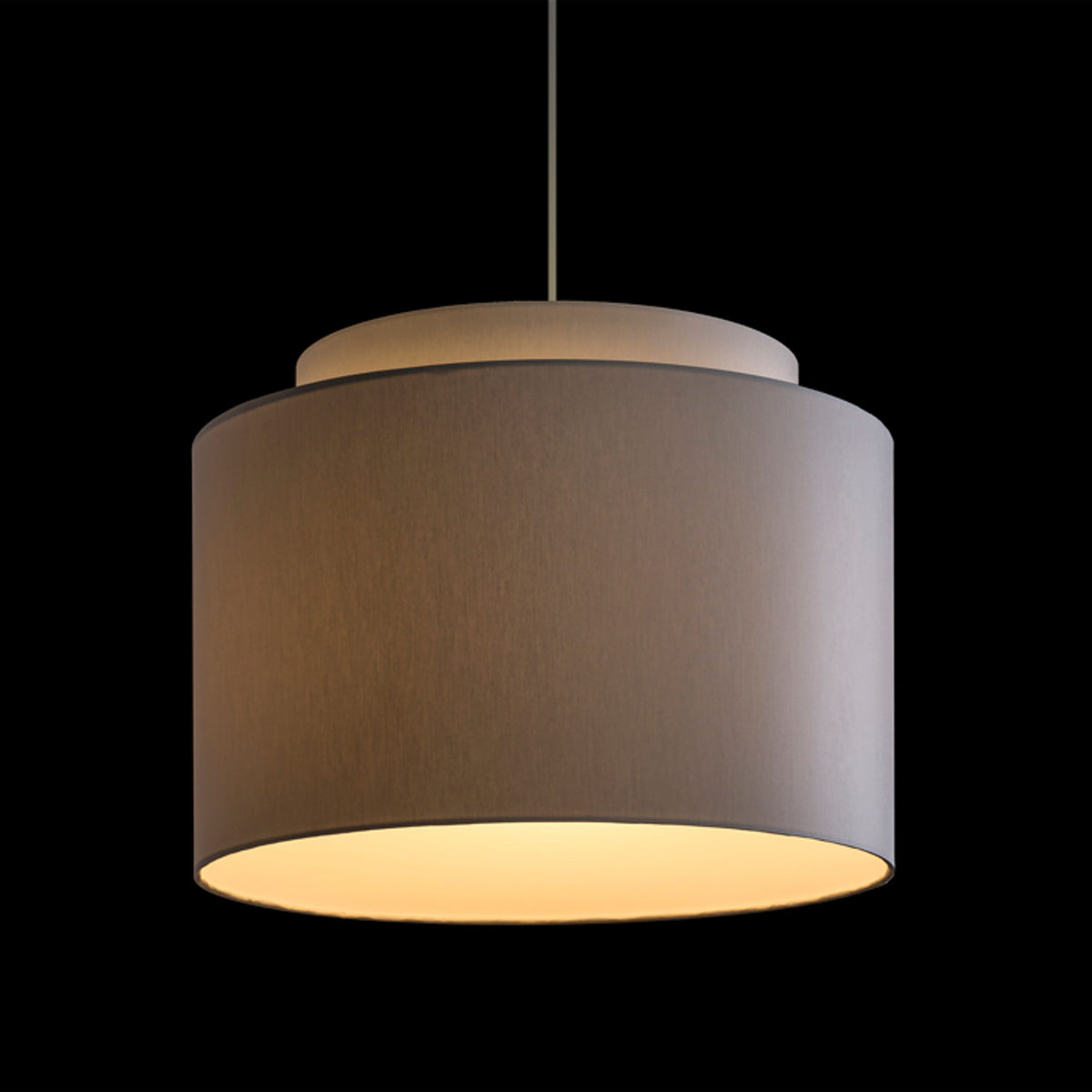 RENDL shades, shade bases, pendent sets DOUBLE 40/30 shade Chintz light grey/white PVC max. 23W R11553 4