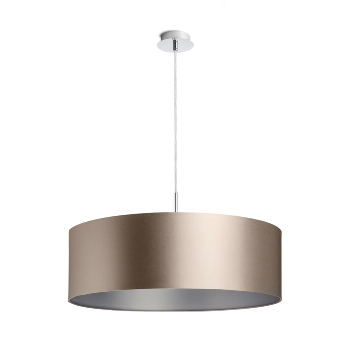 RENDL shades, shade bases, pendent sets RON 60/19 shade  Monaco dove gray/silver PVC  max. 23W R11584 8
