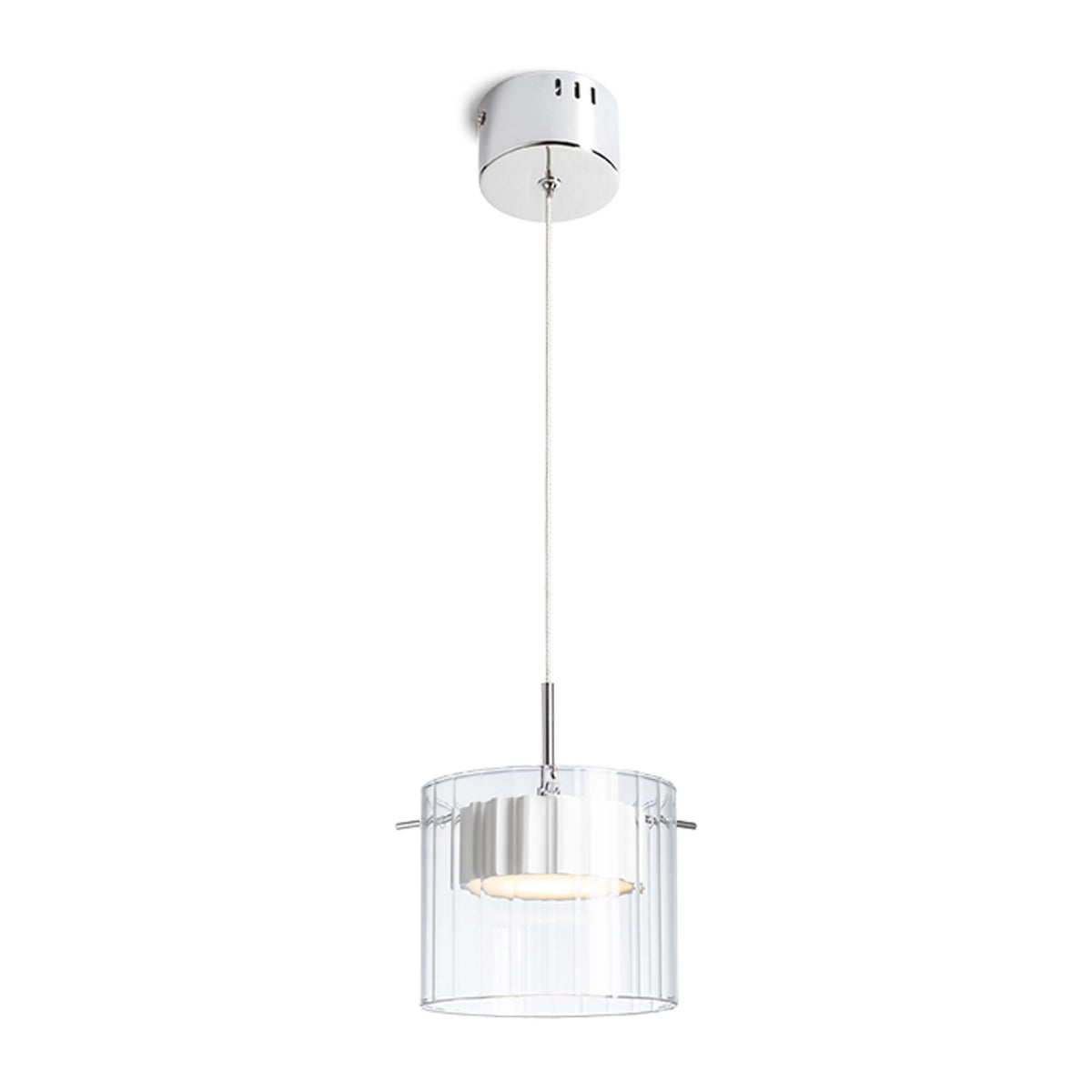 RENDL pendant lamp ESTRA I pendant white clear glass 230V LED 5W  3000K R11679 1