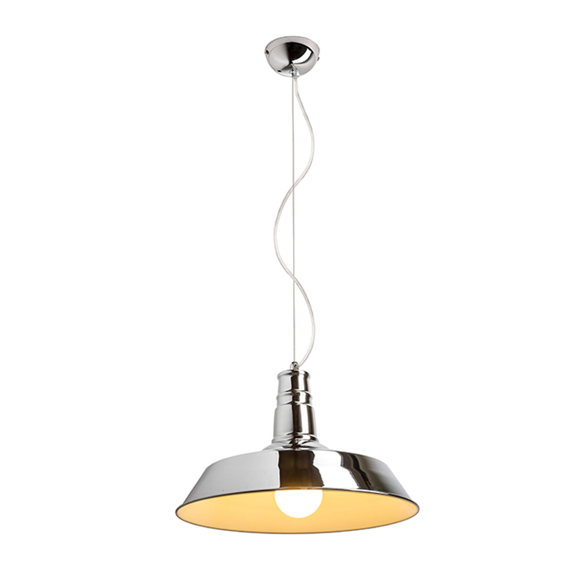 RENDL Outlet GOLDIE 46 pendant white inside  chrome 230V LED E27 30W R11692 1