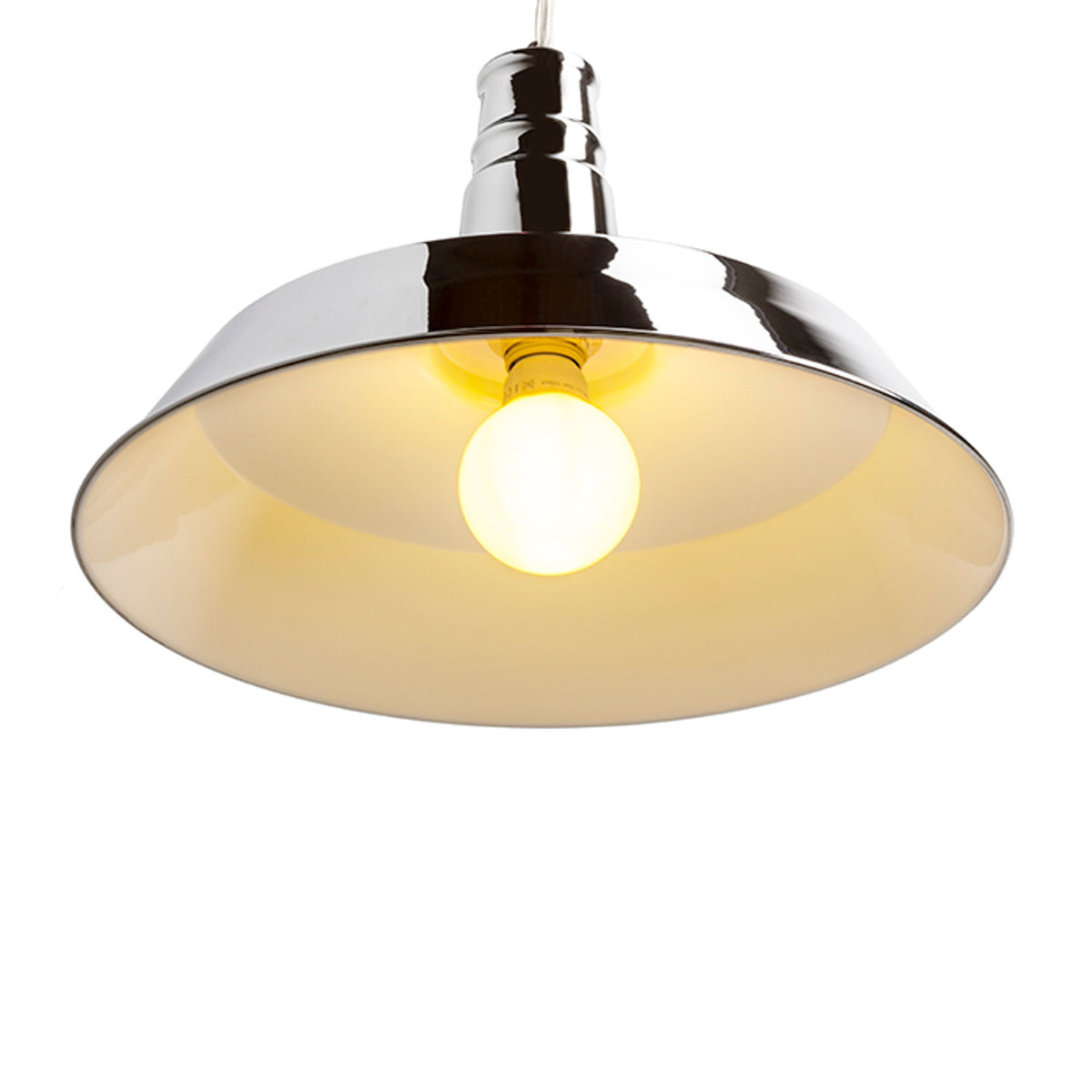 RENDL Outlet GOLDIE 46 pendant white inside  chrome 230V LED E27 30W R11692 2