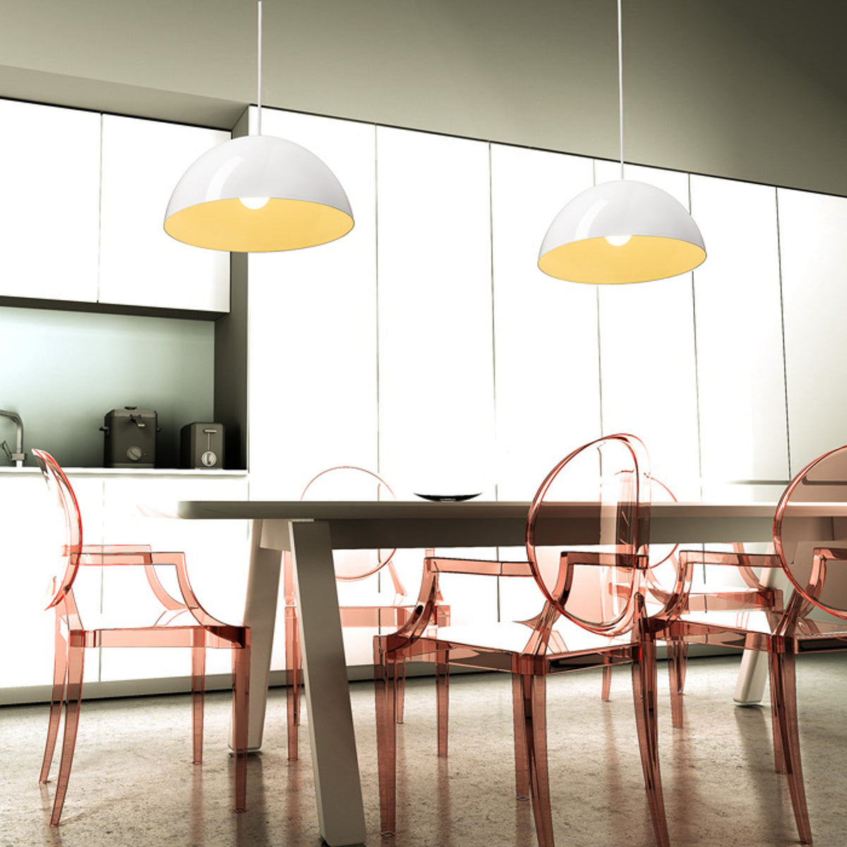 RENDL pendant lamp MONROE 40 pendant shiny white/white  230V LED E27 30W R11707 5