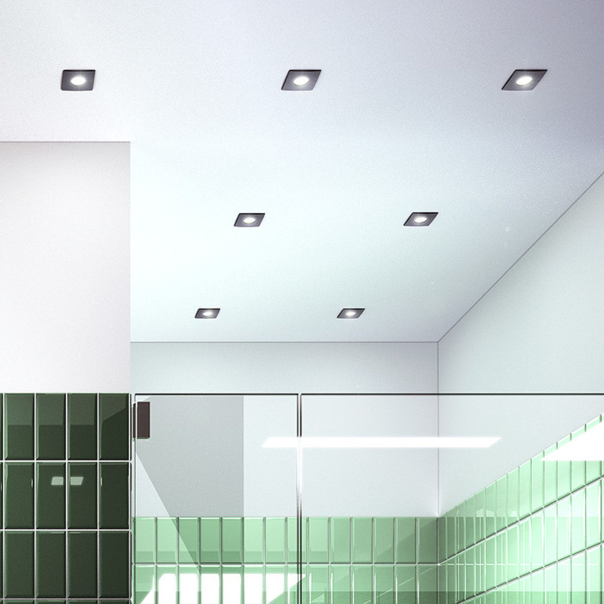 RENDL recessed light WATERBOY SQ  matt black  230V LED 10W 40° IP65  3000K R11741 5