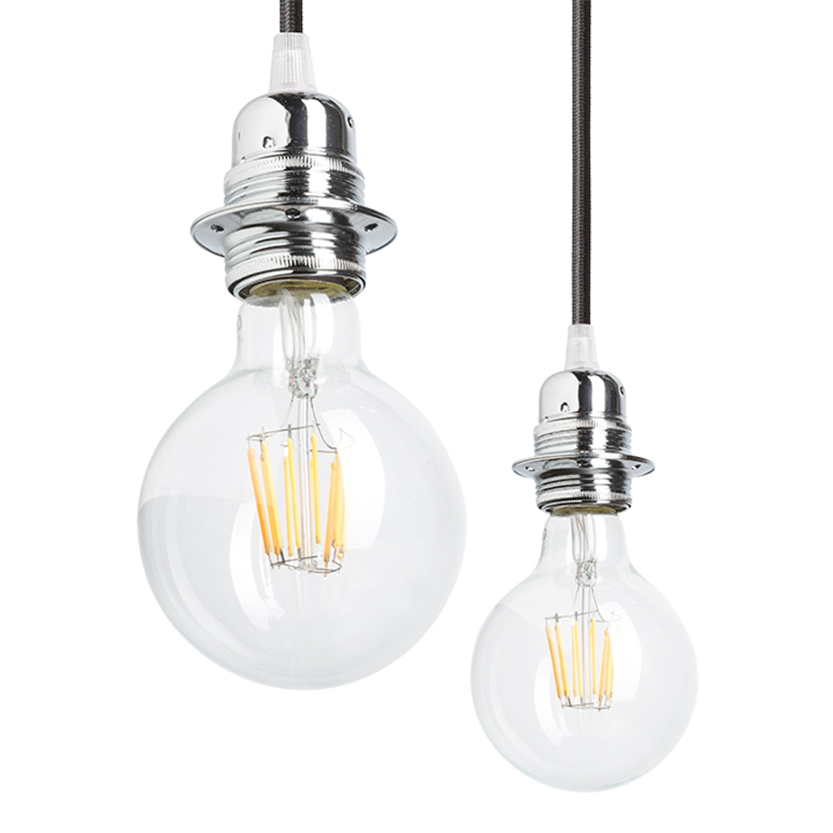RENDL shades, shade bases, pendent sets KOMBIX 3 pendant set WB+BC+CHF   230V LED E27 3x15W R11779 2