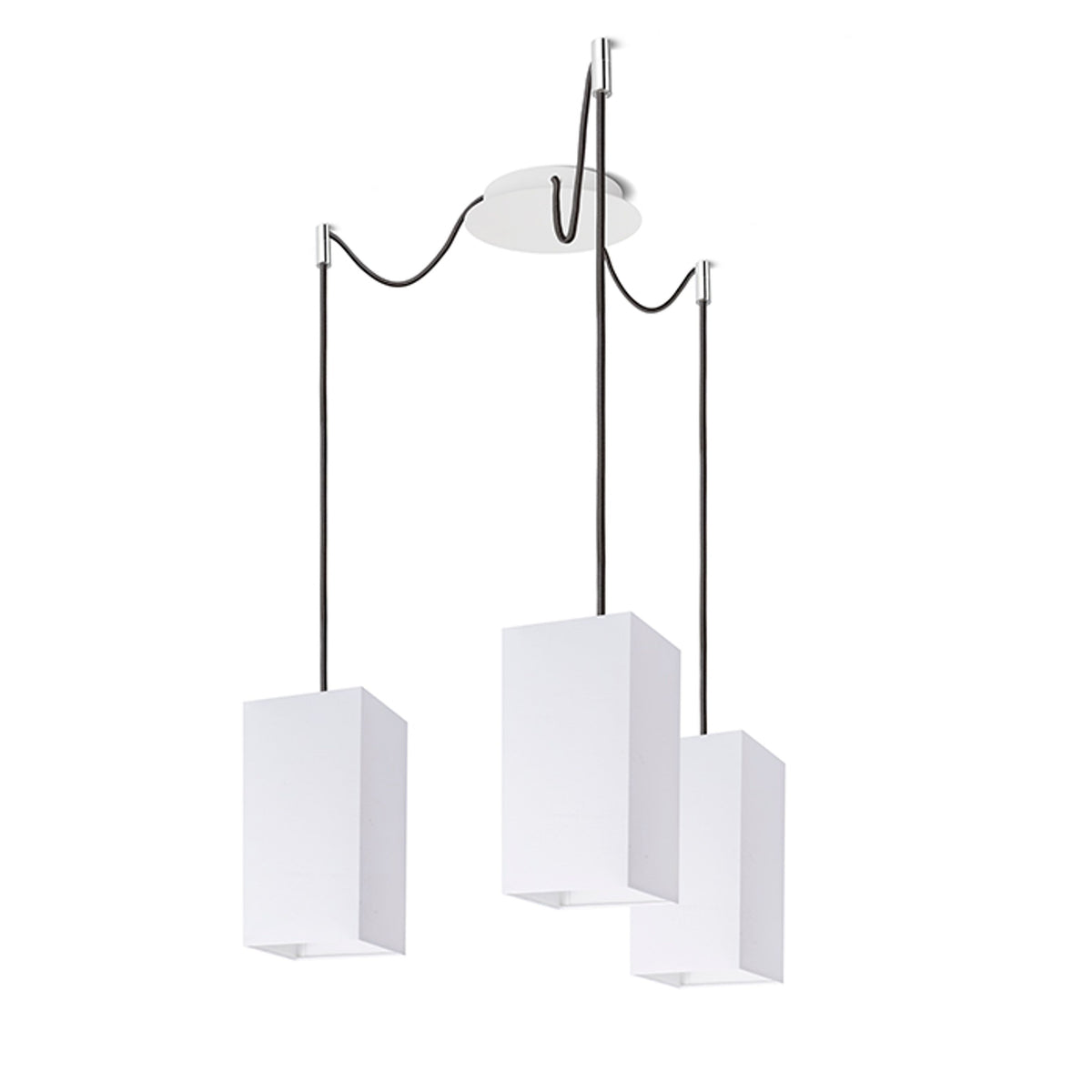 RENDL shades, shade bases, pendent sets KOMBIX 3 pendant set WB+BC+CHF   230V LED E27 3x15W R11779 4