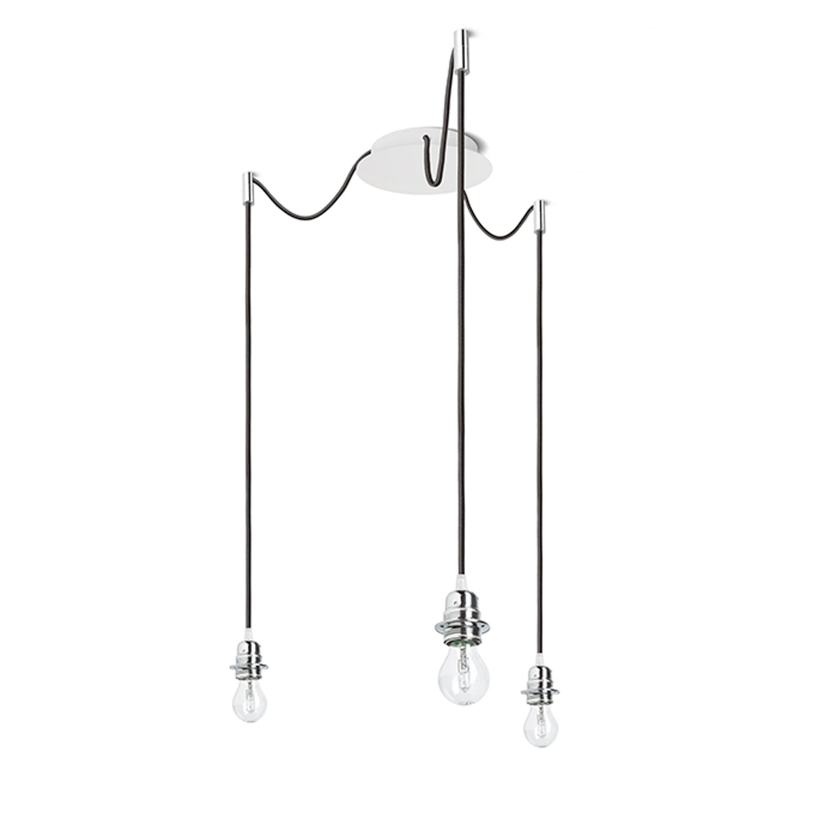 RENDL shades, shade bases, pendent sets KOMBIX 3 pendant set WB+BC+CHF   230V LED E27 3x15W R11779 6