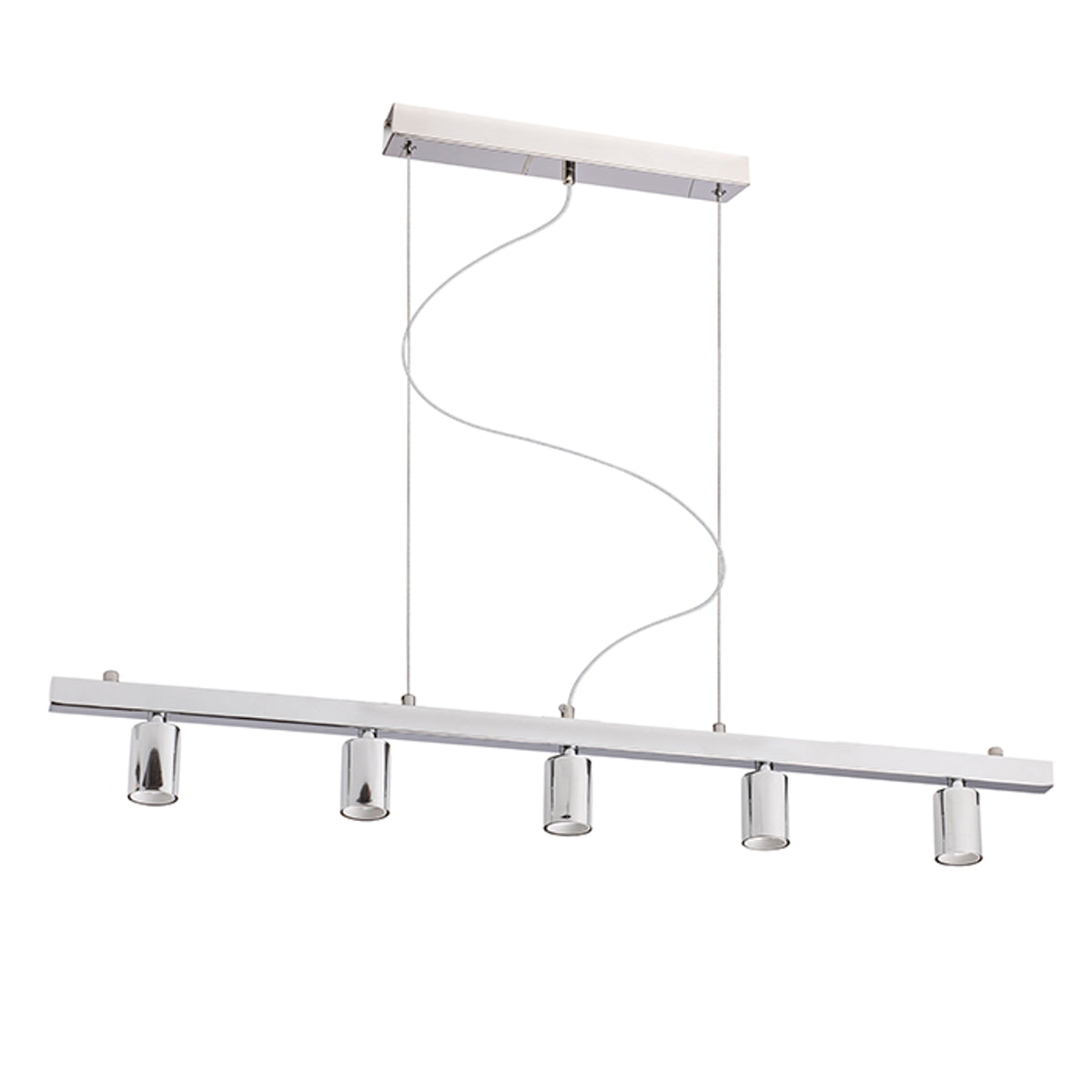 RENDL shades, shade bases, pendent sets RALLONG V pendant ceiling base  chrome 230V LED E27 5x15W R11798 1
