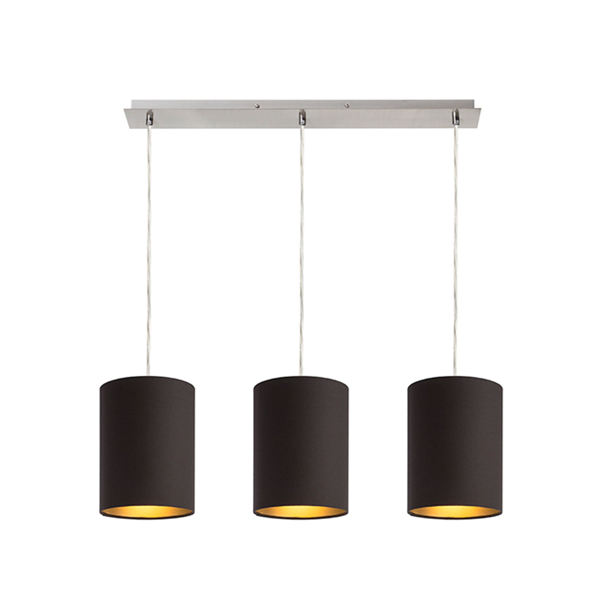 RENDL shades, shade bases, pendent sets RON 15/20 shade Polycotton black/golden foil max. 28W R11802 2