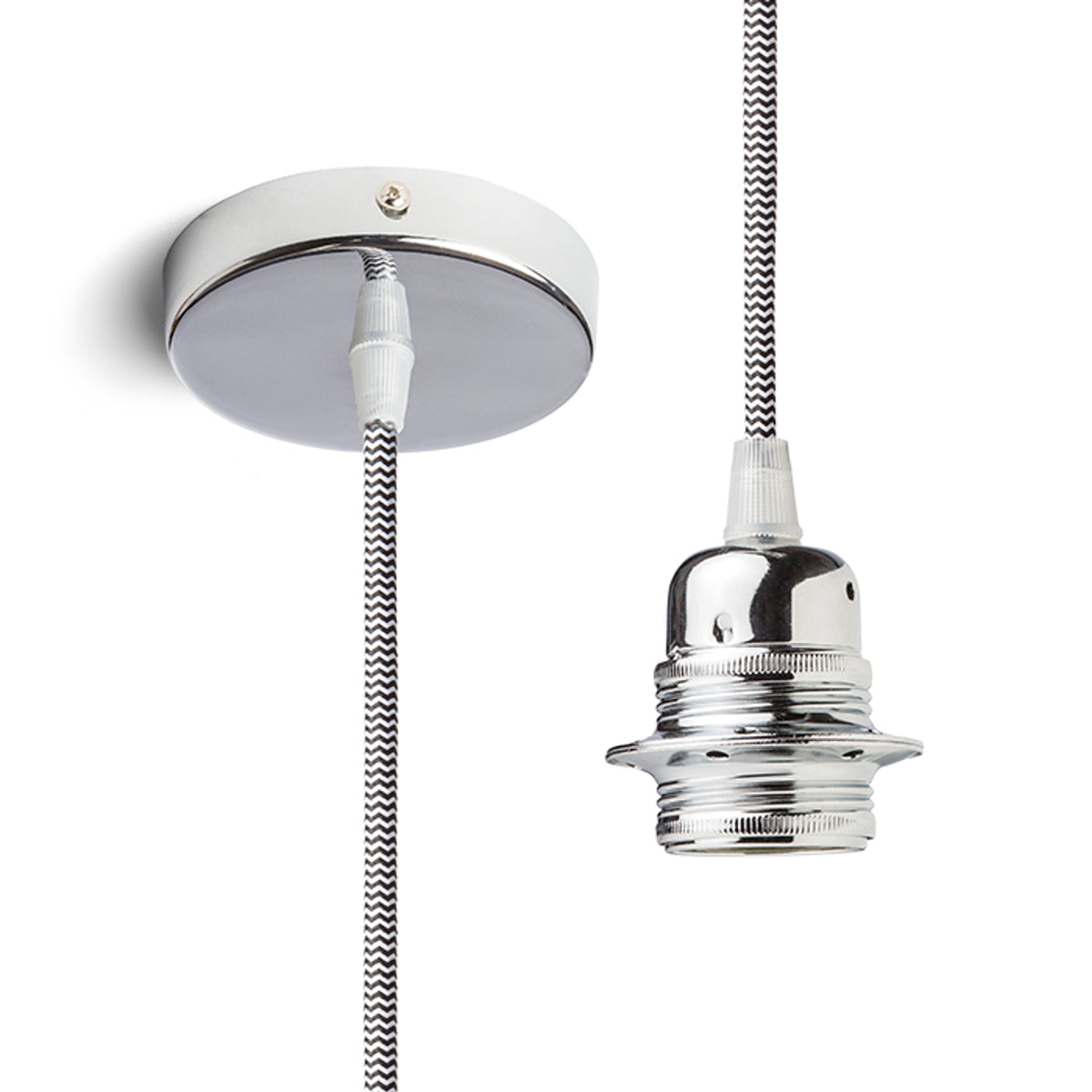 RENDL shades, shade bases, pendent sets ELISA pendant set CHB+B/WC+CHF   230V LED E27 15W R11876 1