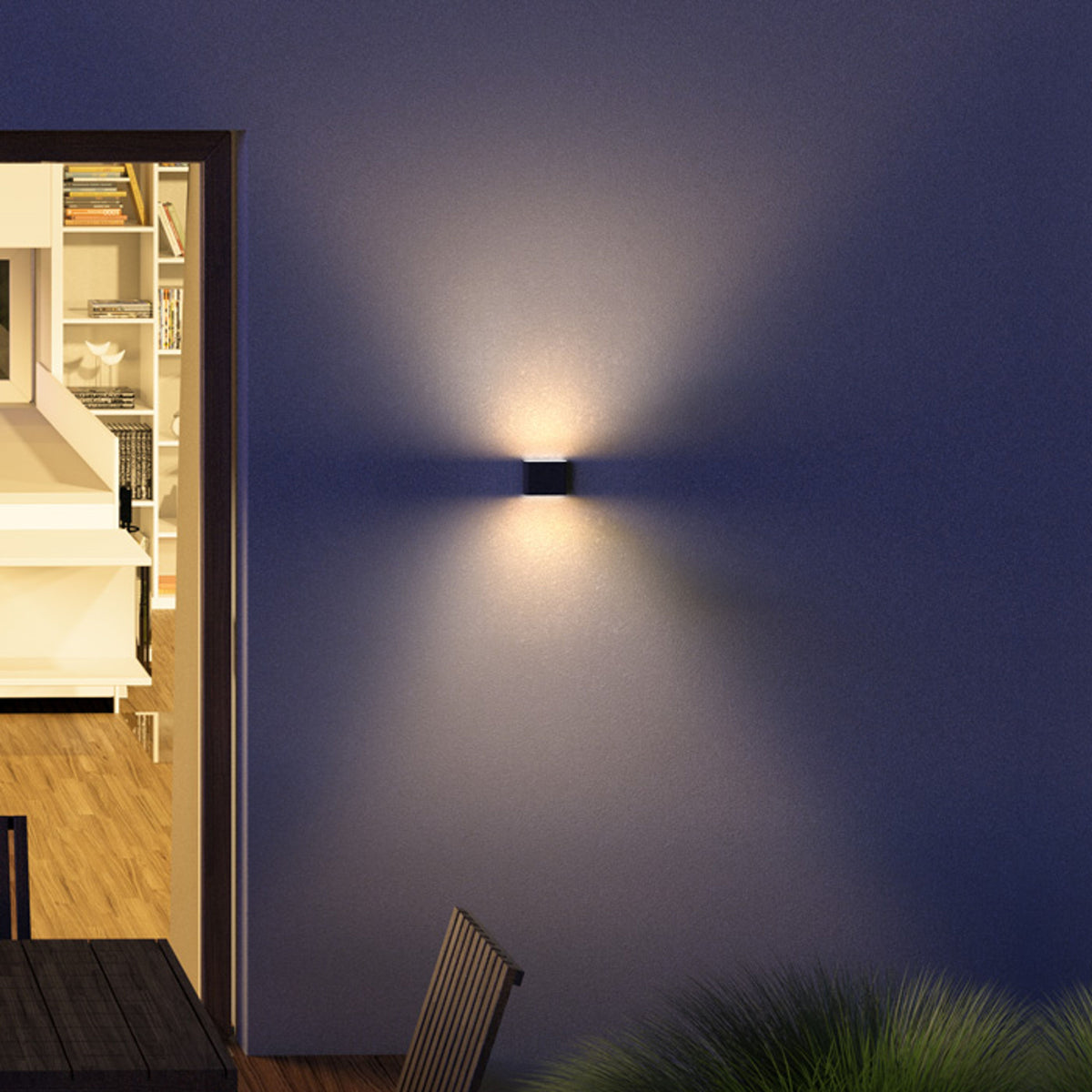 RENDL outdoor lamp CHOIX 114 wall anthracite grey  230V LED 2x3W IP54  3000K R12012 8