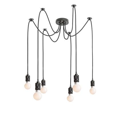 RENDL pendant lamp CINDY VI pendant black  230V LED E27 6x15W R12054 2