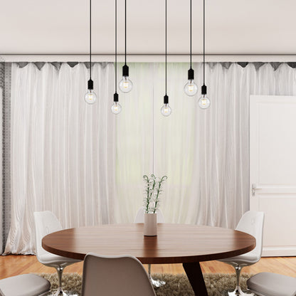 RENDL pendant lamp CINDY VI pendant black  230V LED E27 6x15W R12054 6