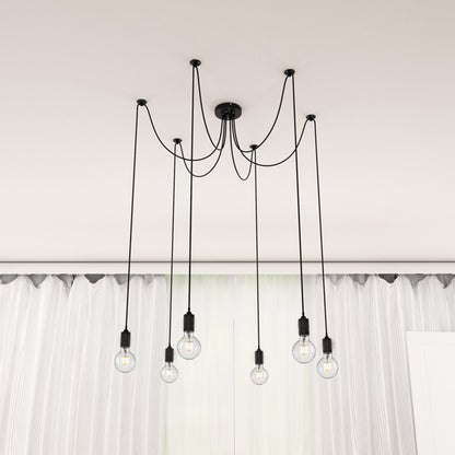 RENDL pendant lamp CINDY VI pendant black  230V LED E27 6x15W R12054 7