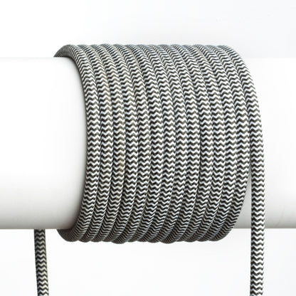 RENDL shades, shade bases, pendent sets FIT 3x0,75 PPM textile cable black/white  R12216 1