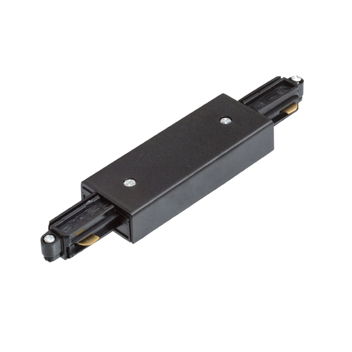 RENDL 1-circuit track system 1F straight connector with feed-in black 230V  R12264 1