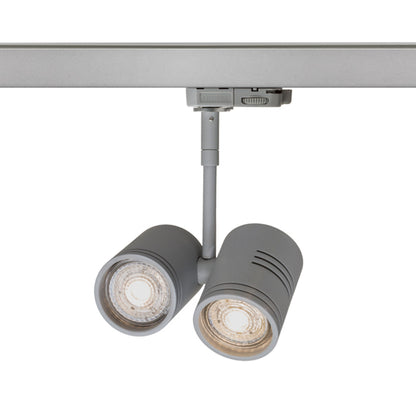RENDL 3-circuit track system BEEBA II for 3-circuit tracks silver grey  230V LED GU10 2x8W R12312 1