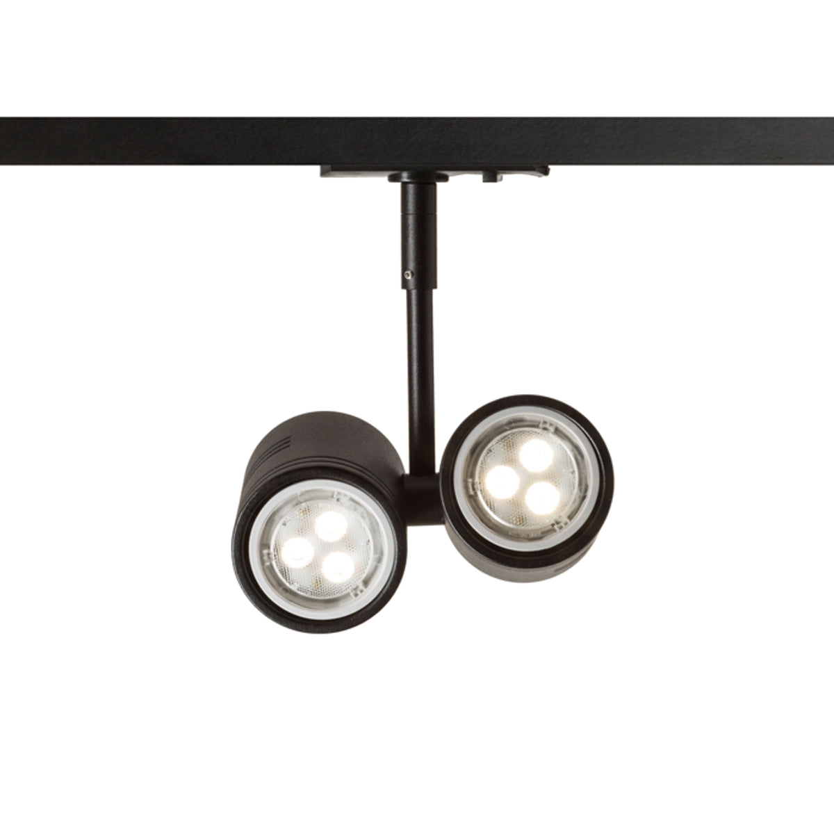 RENDL 1-circuit track system BEEBA II for 1-circuit tracks black  230V LED GU10 2x8W R12316 4