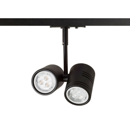 RENDL 1-circuit track system BEEBA II for 1-circuit tracks black  230V LED GU10 2x8W R12316 7