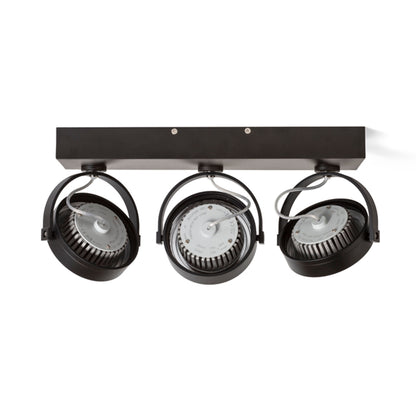 RENDL spotlight KELLY LED III wall black 230V LED 3x12W 24° 3000K R12337 2