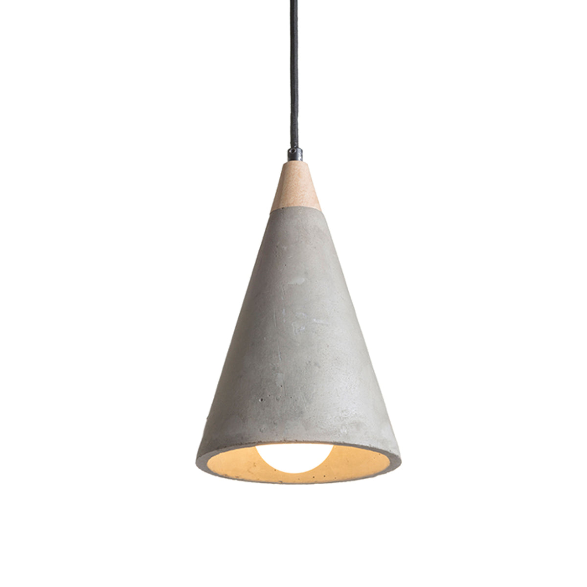RENDL pendant lamp HEIDI pendant  concrete/wood 230V LED E27 11W R12380 1