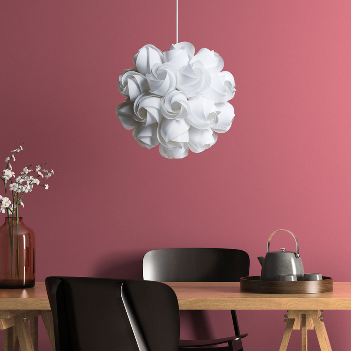 RENDL pendant lamp COCO pendant  white PVC 230V LED E27 15W R12384 5