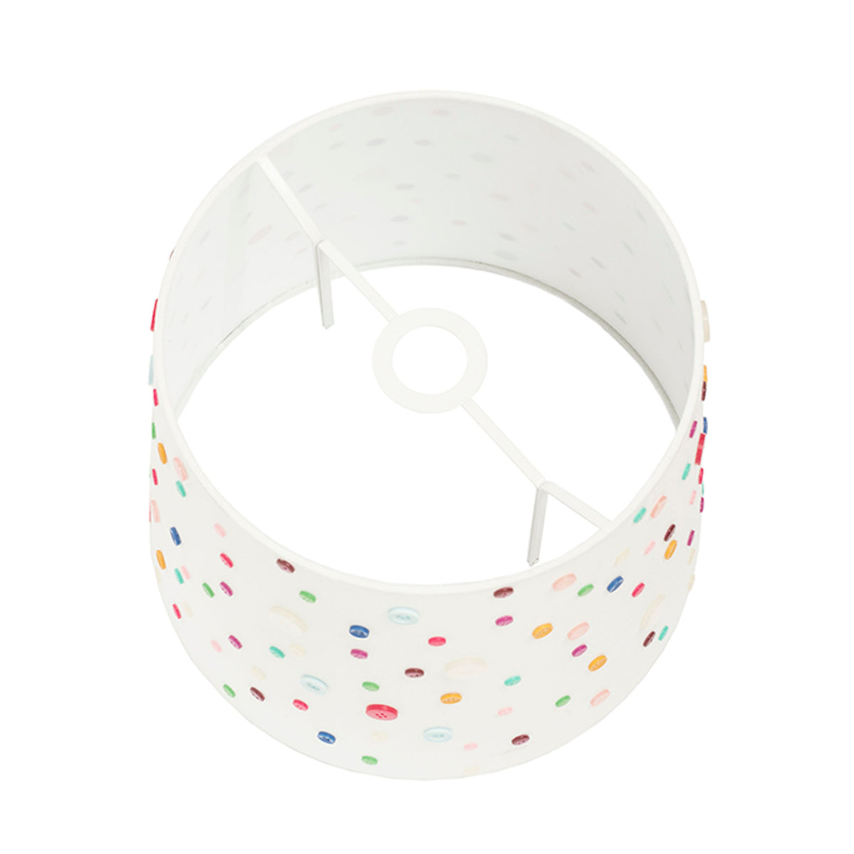 RENDL shades, shade bases, pendent sets DELISA 35/30 shade white buttons  max. 28W R12389 12