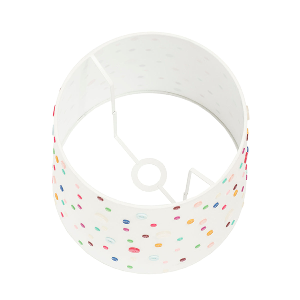 RENDL shades, shade bases, pendent sets DELISA 35/30 shade white buttons  max. 28W R12389 3