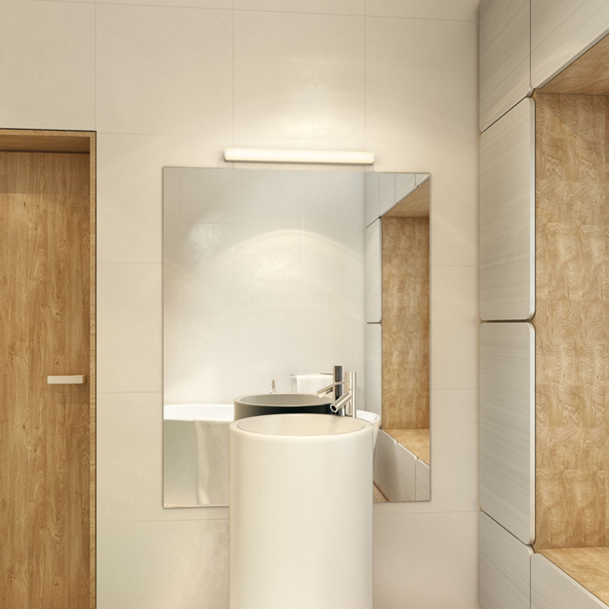 RENDL wall lamp LEVIA 60 wall  chrome 230V LED 12W 120° IP44  3000K R12402 3