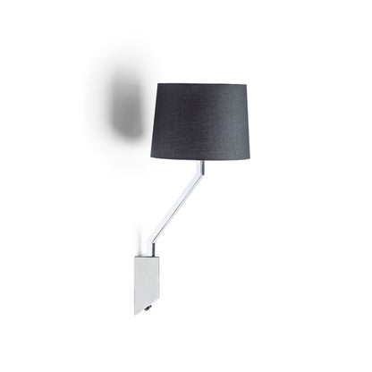 RENDL Outlet SHARP wall black chrome 230V LED E27 15W R12481 2