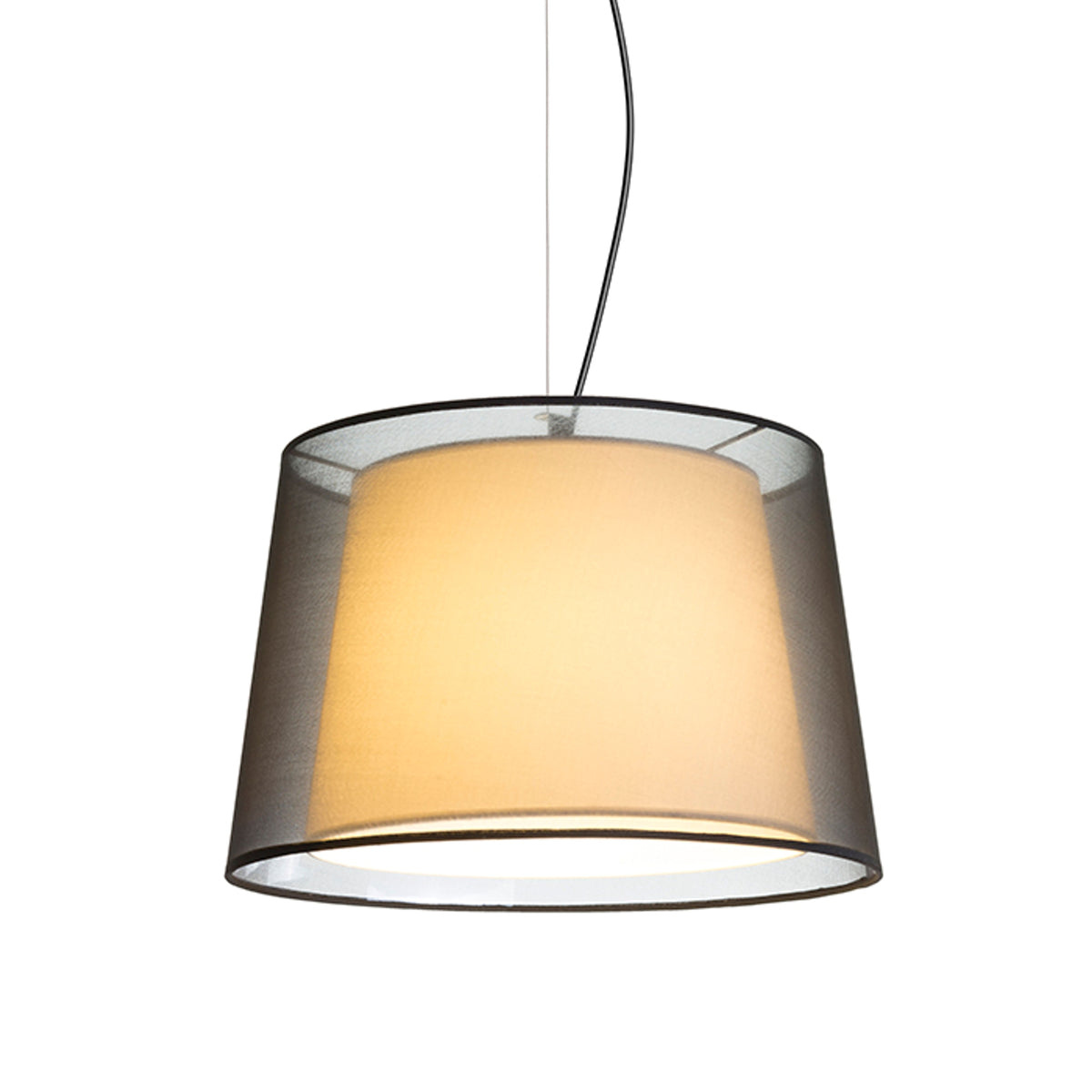 RENDL pendant lamp ESPLANADE pendant transparent black/white chrome 230V LED E27 15W R12483 1