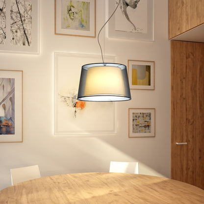 RENDL pendant lamp ESPLANADE pendant transparent black/white chrome 230V LED E27 15W R12483 2