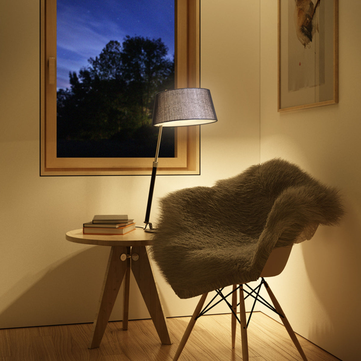 RENDL table lamp RITZY table black chrome 230V LED E27 15W R12486 4
