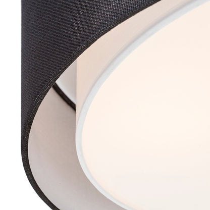 RENDL surface mounted lamp OTIS 50 ceiling black/white  230V LED E27 3x15W R12491 6