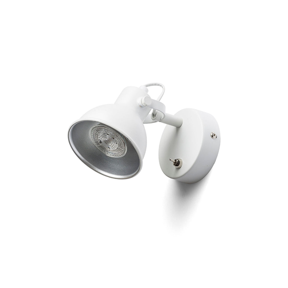 RENDL spotlight ROSITA I wall white/silver grey  230V LED GU10 9W R12507 5