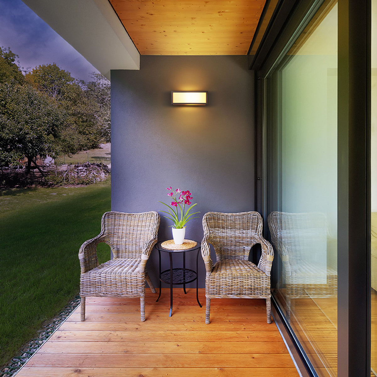 RENDL outdoor lamp DURANT wall anthracite grey  230V LED E27 15W IP54 R12569 2