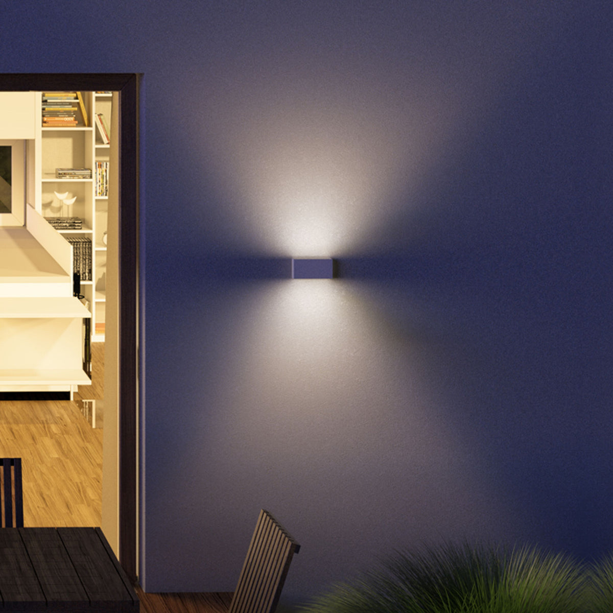 RENDL outdoor lamp TORINO wall white  230V LED 2x5W IP54  3000K R12573 6