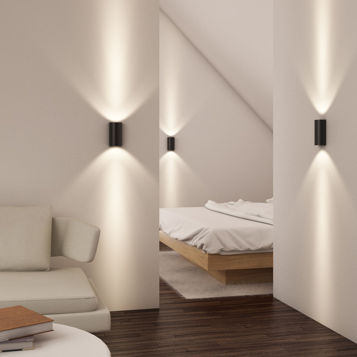 RENDL wall lamp DAFFY wall black 230V LED 6W 3000K R12593 3