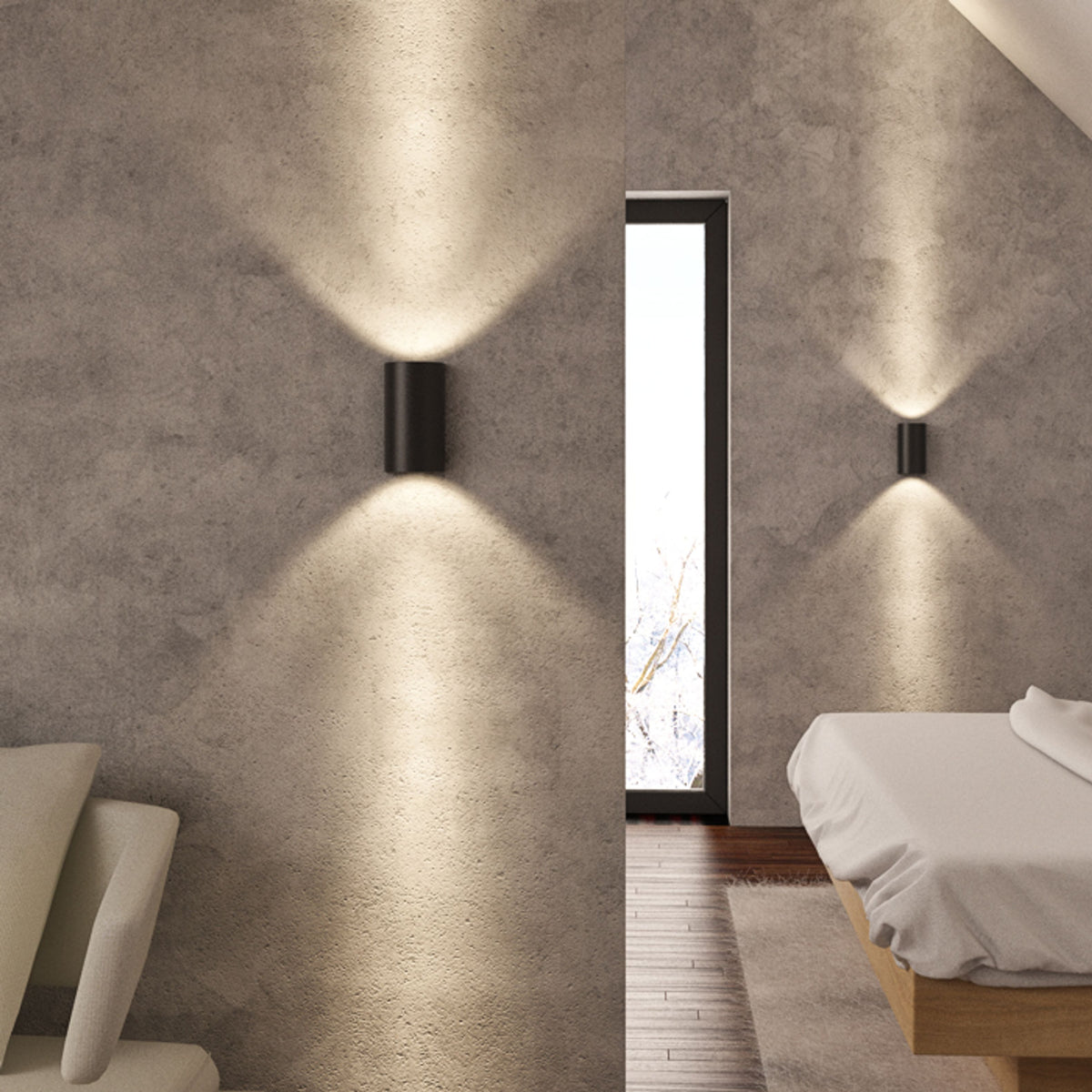 RENDL wall lamp DAFFY wall black 230V LED 6W 3000K R12593 4