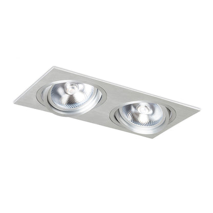 RENDL recessed light PASADENA G53 SQ II   brushed aluminum 230V LED G53 2x15W R12704 1