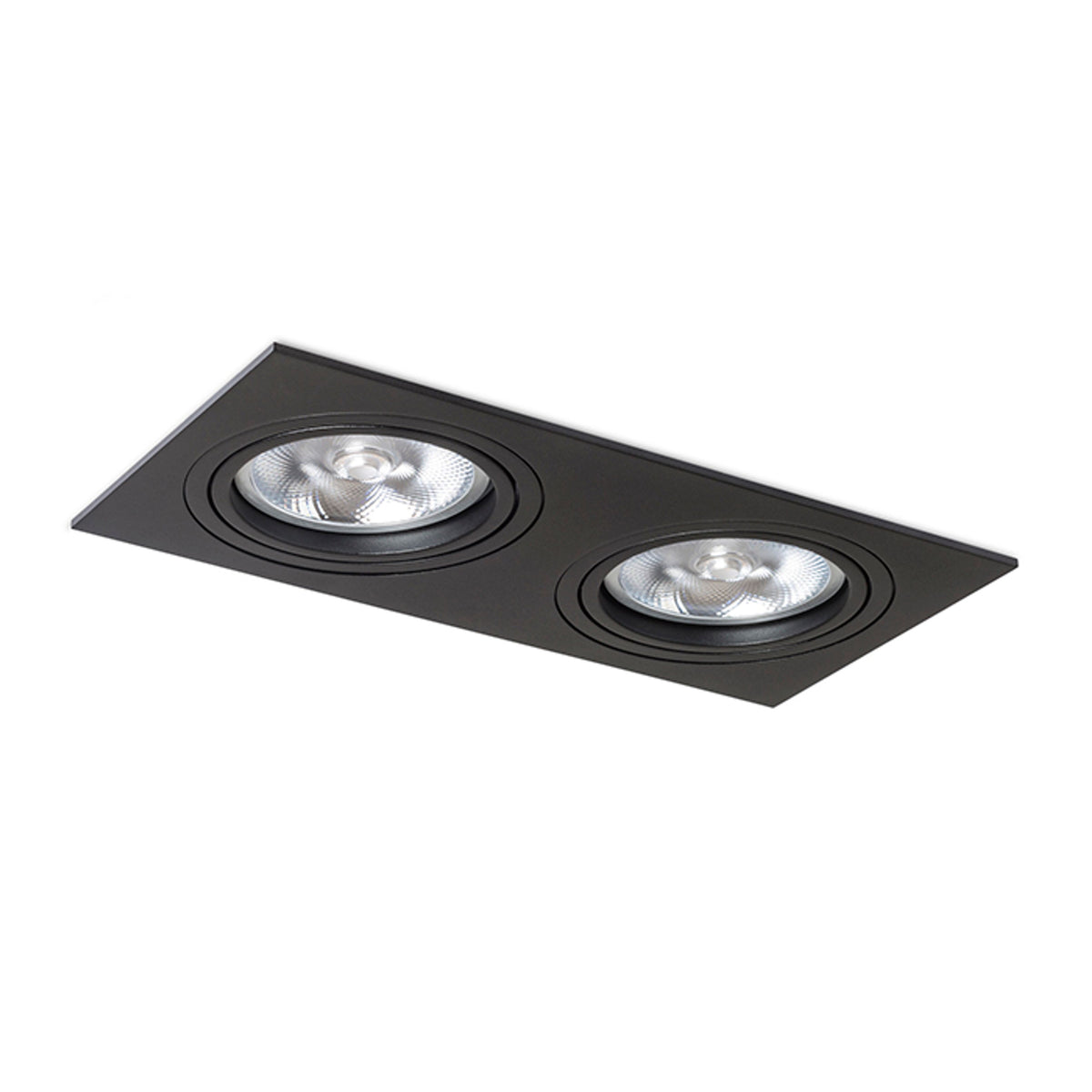 RENDL recessed light PASADENA G53 SQ II  black  230V LED G53 2x15W R12705 2