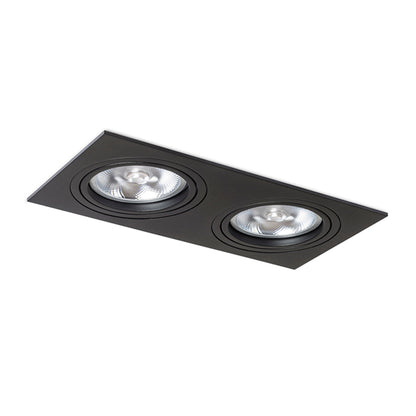 RENDL recessed light PASADENA G53 SQ II  black  230V LED G53 2x15W R12705 2